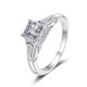 thumbnail image 1 of Anillos de Moissanita para Mujer de 2 Quilates, Anillos de Compromiso de Diamante Corte Princesa S925 de Plata Esterlina Color D VVS1, Opción Ideal para Cumpleaños, Aniversario y Ocasiones, 1 of 6
