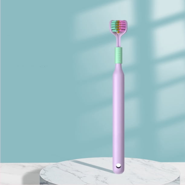 3D Stereo Three Sided Soft Hair Tooth Toothbrush Adult Toothbrush Oral Health Cleaner Tongue Scraper Oral Care Beauty Tools
