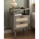 thumbnail image 1 of Mesita de noche Veegle Rattan Gris, 1 of 3