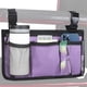 thumbnail image 1 of Bolsa lateral de silla de ruedas, bolsa de almacenamiento de reposabrazos con soporte de taza Uso de tela impermeable, para la mayoría de sillas de ruedas, caminantes o rodadores (púrpura), 1 of 3