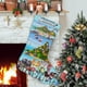 thumbnail image 1 of Los Casos de Criaturas Tema: Calcetines de Navidad, fino lino blanco para colgar en escaleras y chimenea, decoración navideña para el hogar, regalo de Navidad. 45cm × 32cm, 1 of 5