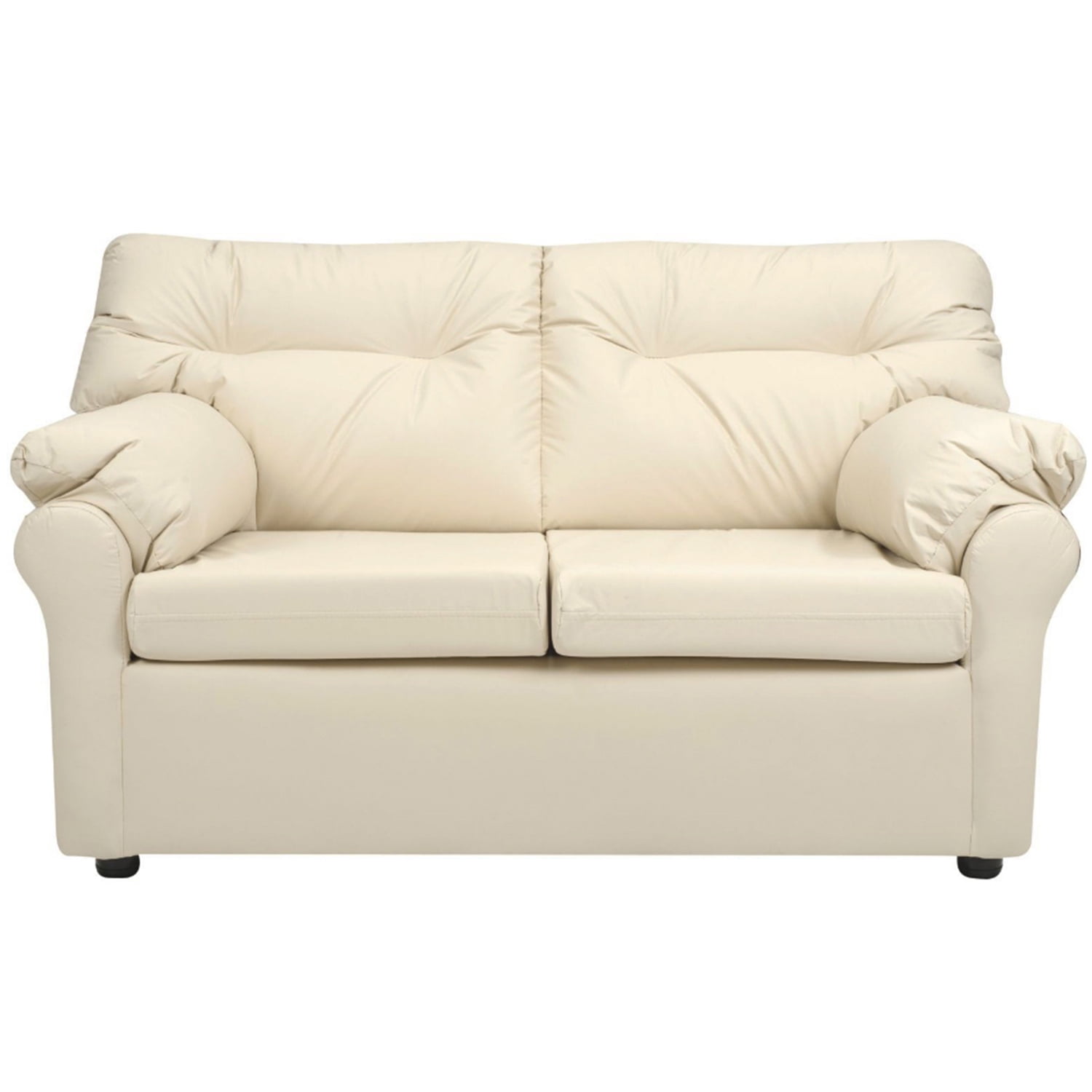 Muebles América - Sofá América 2 Cuerpos Cuero Sintético Beige