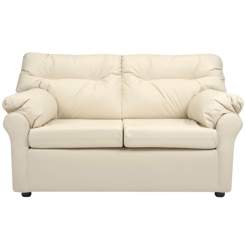 Muebles América - Sofá América 2 Cuerpos Cuero Sintético Beige