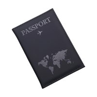 Magideal - Cartera De Cuero Pu Para , Accesorio De Viaje, Funda Para Esencial De Viaje Portátil, Billetera Para De Viaje , Negro