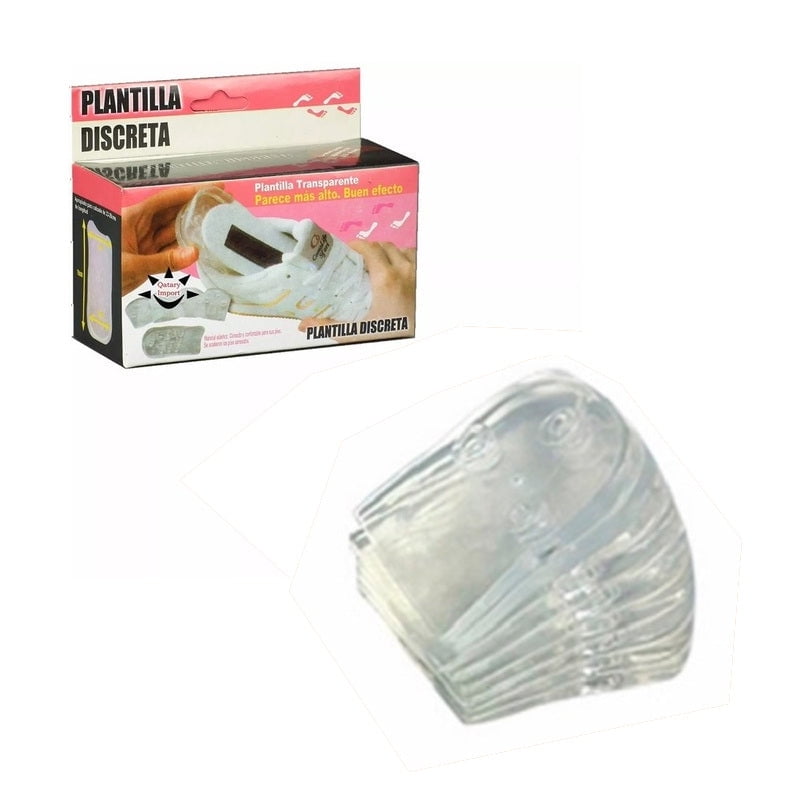 Inaltum Fitness - Par Plantilla Silicona Transparente Aumenta Estatura 5cm