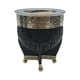 thumbnail image 1 of Mate Imperial Negro de Calabaza Cuero Labrado con Alpaca negro Hoja, 1 of 5