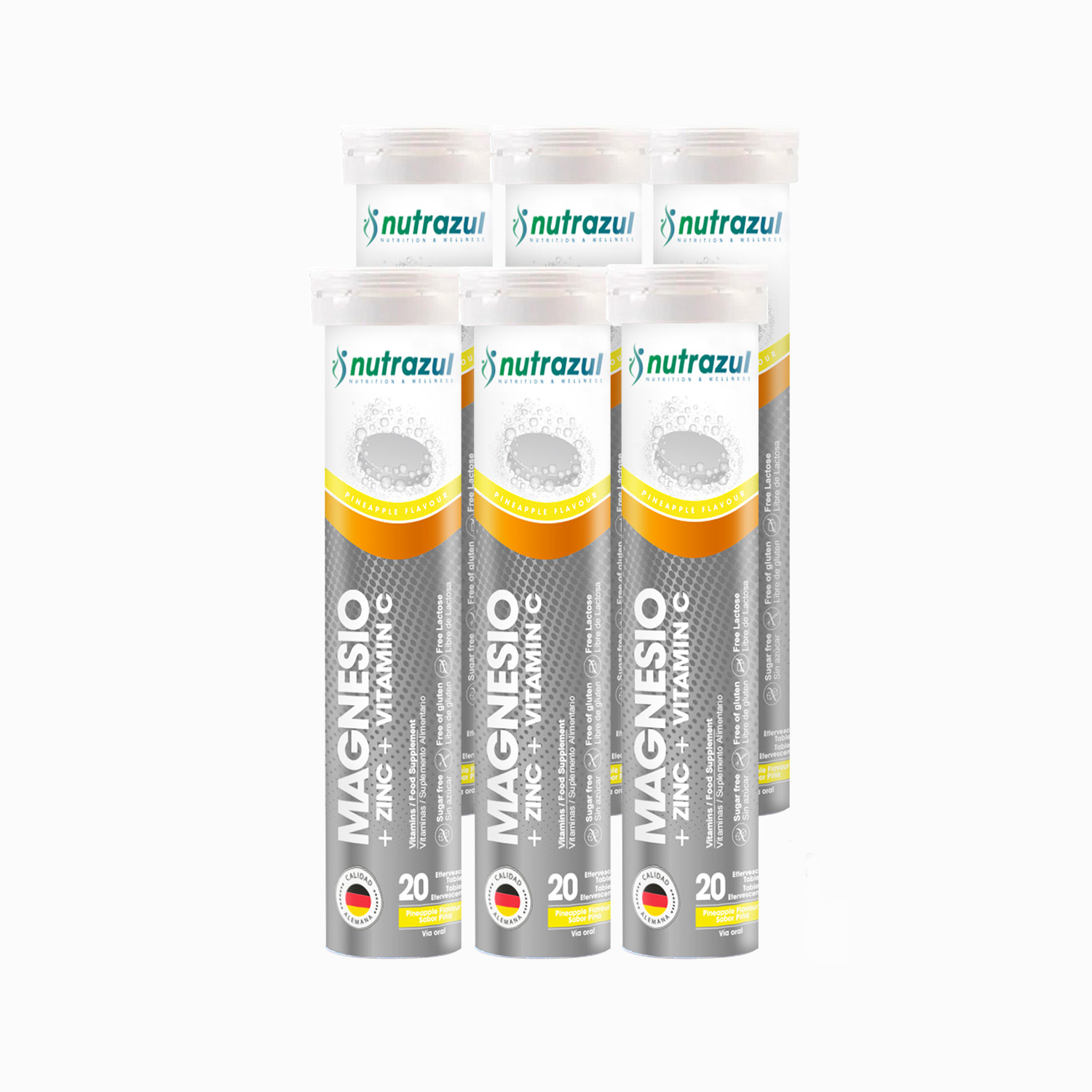 Nutrazul - Magnesio+ Zinc+Vitamina C -Pack 6 U.