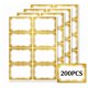 thumbnail image 1 of Etiquetas adhesivas para tarjetas de nombre ARTFLY 2x3 pulgadas, paquete de 200 unidades doradas, 1 of 7