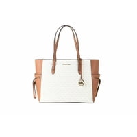 Cartera Michael Kors Saffiano Leather Drawstring Tote, Beige