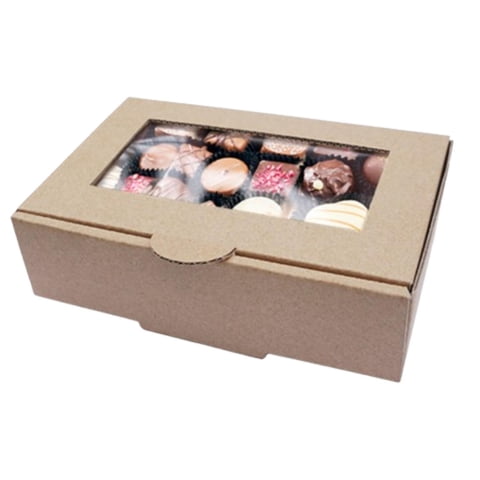 Genérico - Caja Xs Carton Microcorrugado Ventana 14,2X9,4X3,8Cm