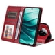 thumbnail image 4 of Funda Billetera para Xiaomi Poco X7 con Porta Tarjetas y Soporte Ajustable Rojo, 4 of 5