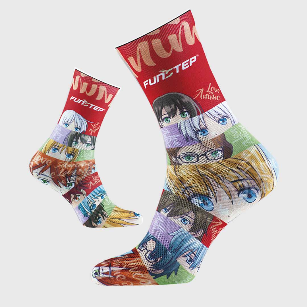 Calcetines Funstep Divertidos Rojo/Malva Xl ( 44-47)