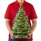 thumbnail image 3 of Árbol de Navidad Casafield de cerámica pintado a mano, 60 cm, con luces, 3 of 7