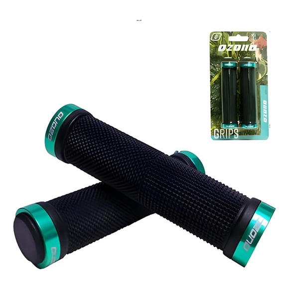Puños Ozono Bicicleta Doble Lock Grip Manillar Mtb negro