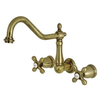 Llenadora De Bañera Para Montaje En Pared Kingston Brass Ks1023Ax, Latón Envejecido