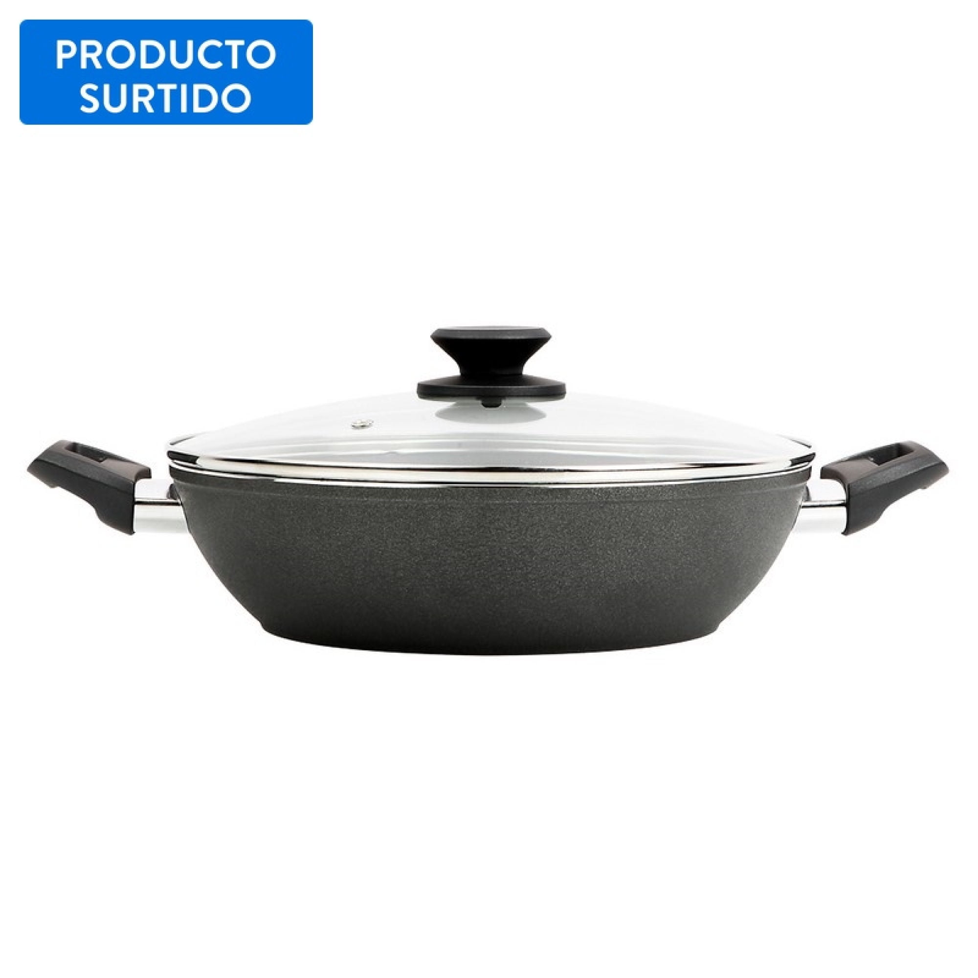 Mainstays - Olla Con Tapa Antiadherente 28 Cm Crispy Multicolor