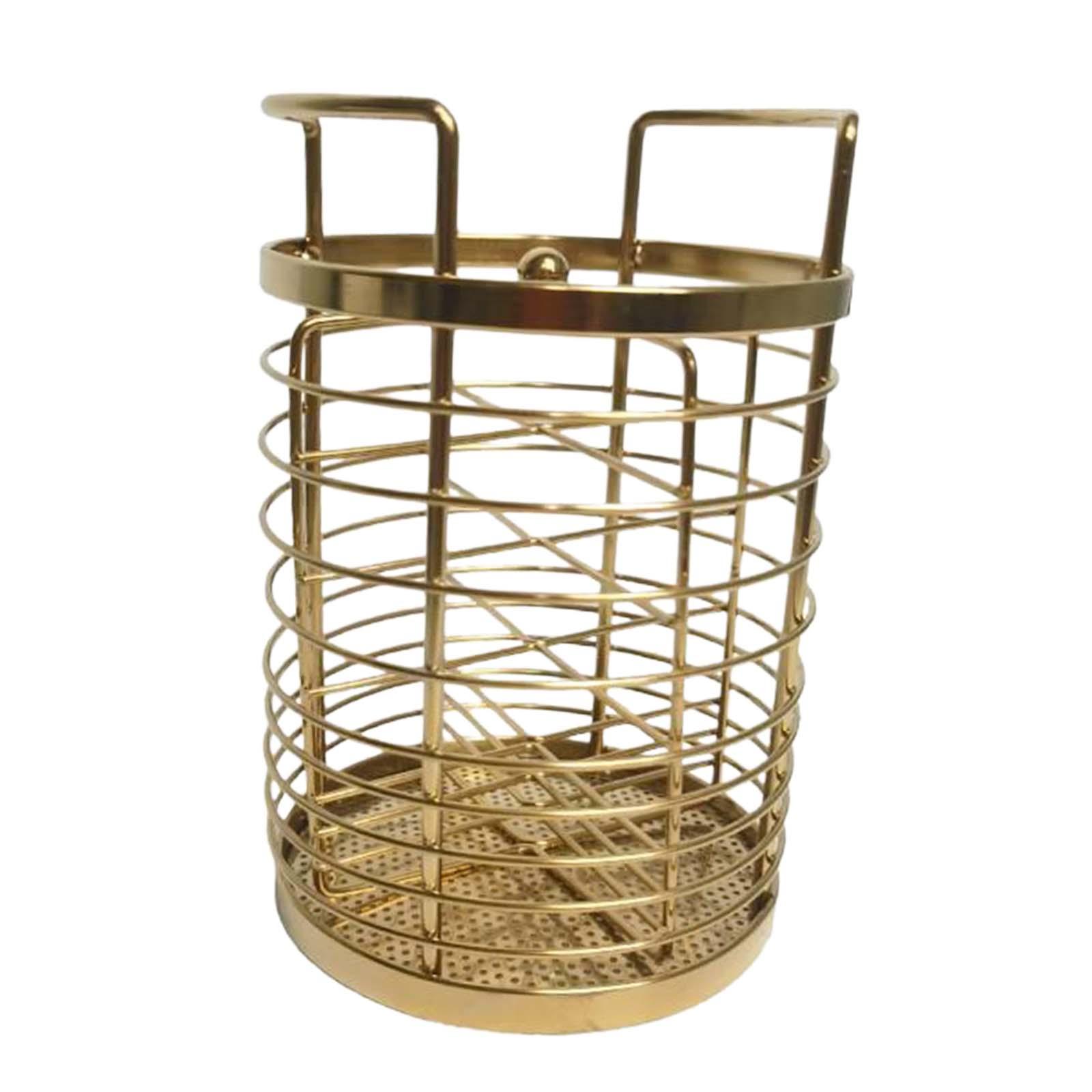 Magideal - Estante De Secado Para Palillos De Acero Inoxidable, Escurridor De Almacenamiento De Cubiertos, Herramienta De Almacenamiento Multifunción Hueca Para Dorado