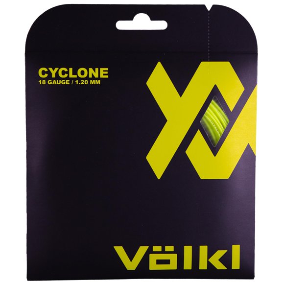 Juego de cuerdas de tenis Volkl Cyclone 18 gramos Amarilla Neón