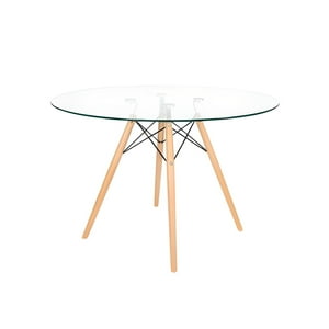 Klik Muebles - Mesa De Comedor Eames 100Cm Redonda Vidrio