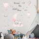 thumbnail image 5 of Pegatinas de pared de elefante, globo aerostático rosa, luna, estrellas grises, para guardería, sala de estar, dormitorio, decoración del hogar., 5 of 5