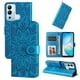 thumbnail image 1 of Funda tipo cartera FOXDOCK para Infinix Hot 12i , diseño girasol en relieve, cuero PU, cierre magnético, soporte y tarjetero, 1 of 5