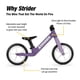 thumbnail image 5 of Bicicleta de equilibrio Strider 12" Comp ultraligera morada, 5 of 6