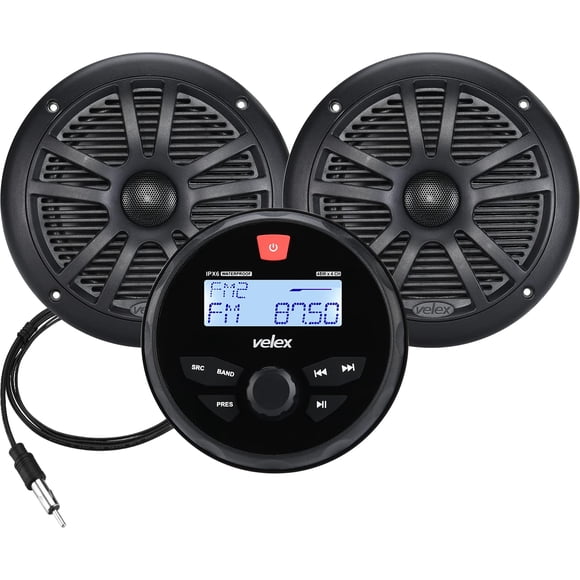 Paquete De Altavoces Estéreo Marinos Velex Vx163 Con 2 X 6 5