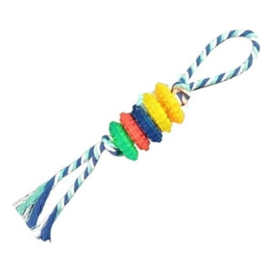 Genérico - Set 5 Juguetes Cuerda Con Mordillo Goma Mascotas Lau
