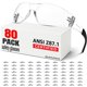thumbnail image 1 of Gafas de seguridad Hoqiwild Clear 80 Pack ANSI Z87.1 para hombre, 1 of 8