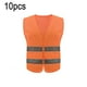 thumbnail image 2 of Chalecos de seguridad de alta visibilidad (paquete de 10) para tráfico, carreras, topógrafos y guardias de seguridad. Chaleco de construcción con 2 bandas reflectantes., 2 of 6