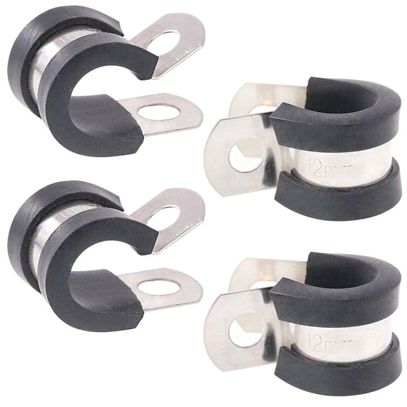 Abrazadera Para Cable De 12 Mm Con Revestimiento De Goma 20 Piezas