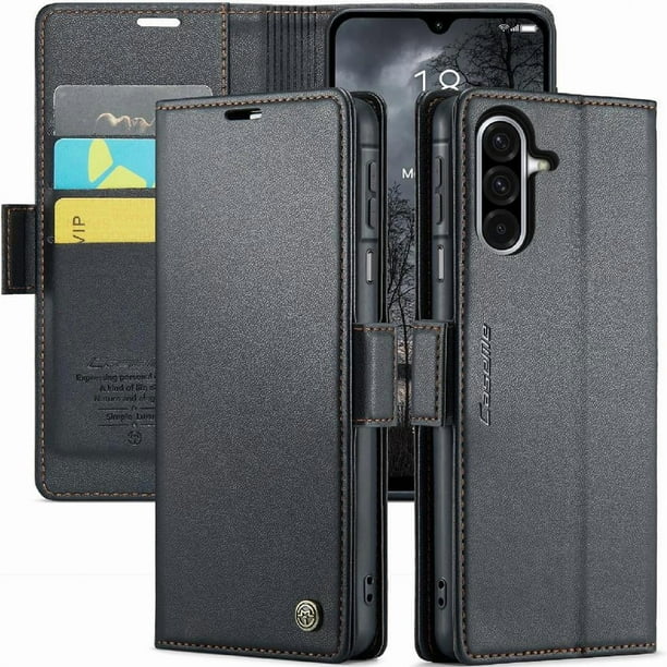 CaseMe tipo cartera Samsung Galaxy A26 5G con cierre magnético, RFID, tarjetero, soporte, carga inalámbrica