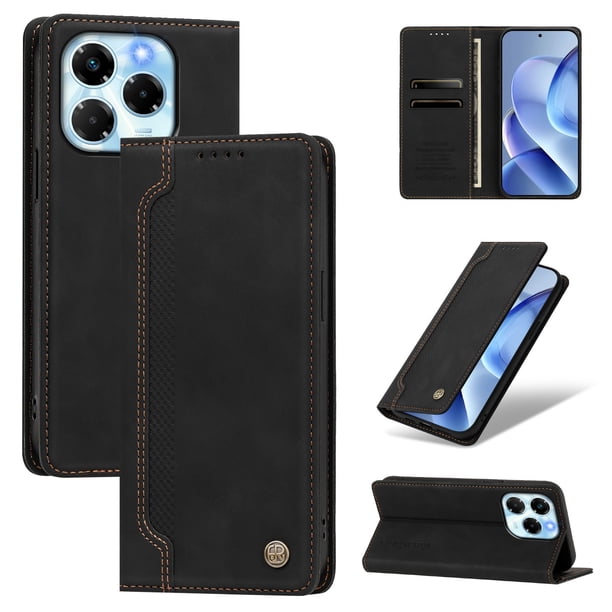 Funda Billetera para Infinix Note 40X 5G Imán y Resistente Negro