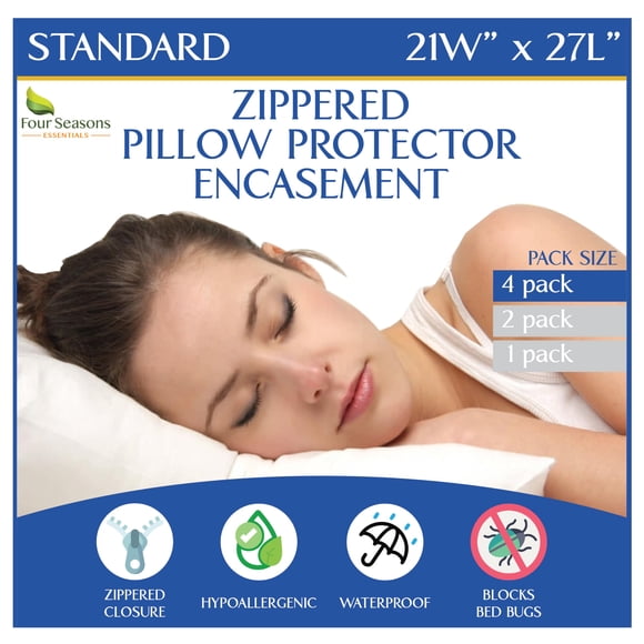 Protectores de almohada Four Seasons Essentials, tamaño estándar (juego de 4)