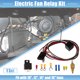 thumbnail image 2 of Kit de relé de ventilador eléctrico Unique Bargains con sonda de rosca 185'F encendido-175'F apagado Kit de cableado de ventilador de enfriamiento eléctrico de radiador de 40A, 2 of 7