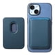 thumbnail image 3 of Funda de Cuero Magnética con Tarjetero para iPhone 15 Plus Cubierta Delgada Azul, 3 of 5