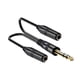 thumbnail image 3 of Conector De Cable Divisor En Y De 6,35 Mm Para Sistemas De Sonido De Estudio, Guitarra, Doble Canal, 3 of 5