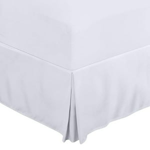 Faldon Cama King Blanco Liso Elasticados Premium Aura Zeus