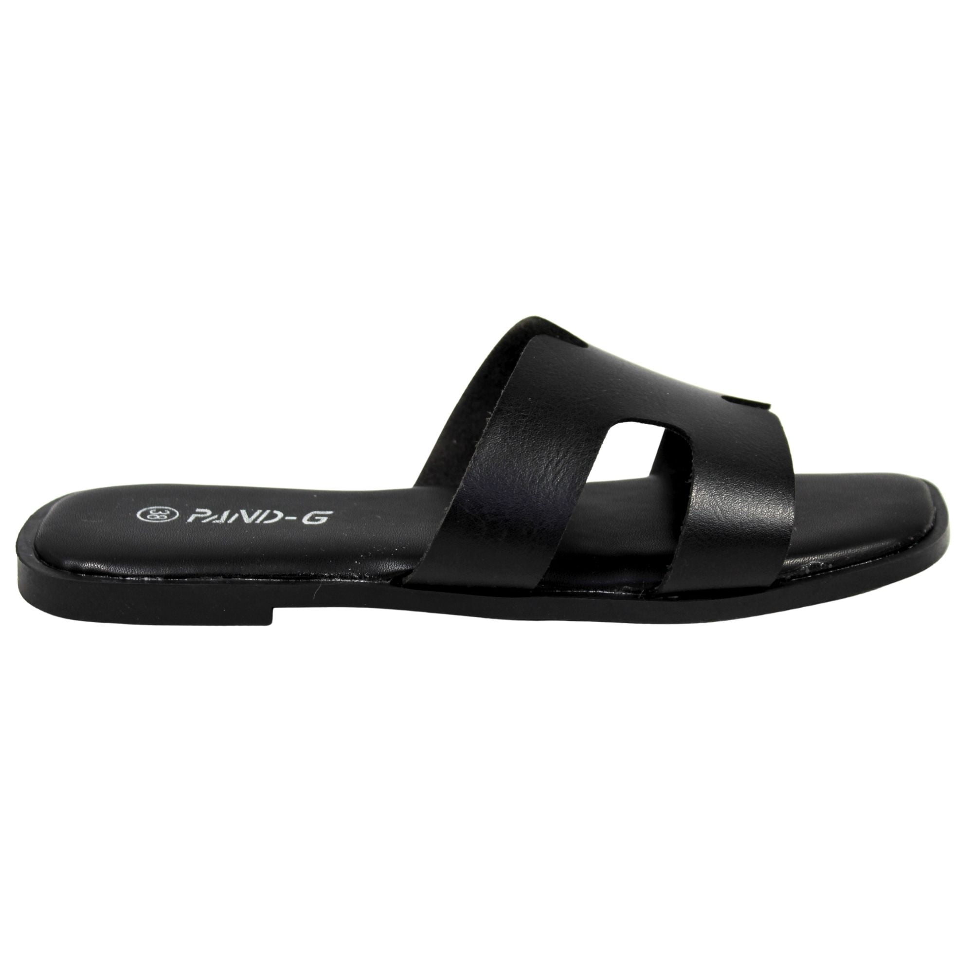 Megabazar Spa - Sandalias De Mujer Con Doble Correa Pg5237 Negro