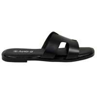 Megabazar Spa - Sandalias De Mujer Con Doble Correa Pg5237 Negro