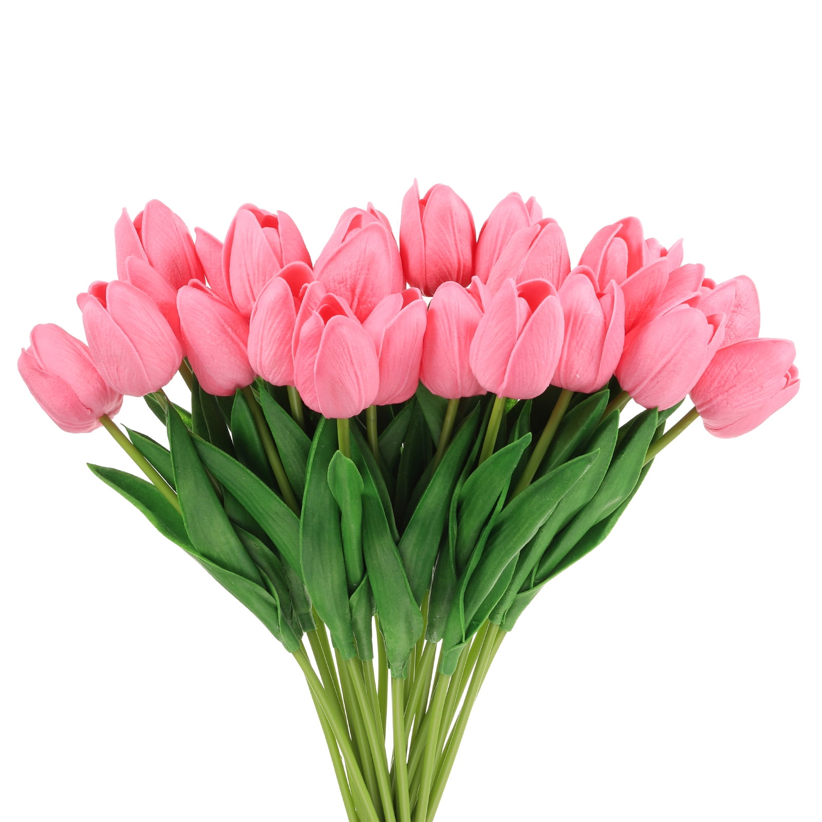 Flores Artificiales Uxcell Tulipanes Pu Rosa 24 Piezas
