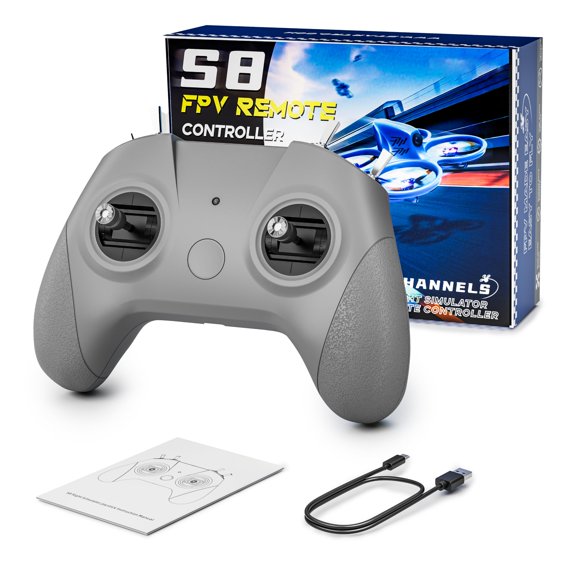 Controlador FPV FLYDrone S8 Pro USB-C gris de 8 canales