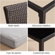 thumbnail image 4 of Juego Terraza Alessia 2 Sillones Ratán Mesa Vidrio Y Cojines Gris, 4 of 8