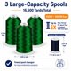 thumbnail image 2 of Hilo Simthread – Pack de 3 Carretes Grandes Verde de Poliéster para Bordado, 2 of 7