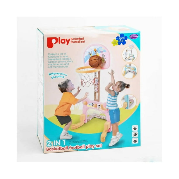 Juguete 2 En 1 Baloncesto Y Futbol Infantil Exterior O Interior