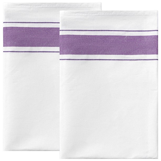 REGALWOVEN 2 piezas de toallas de limpieza de platos absorbentes de lino juego de paños de cocina morados 20"x28"