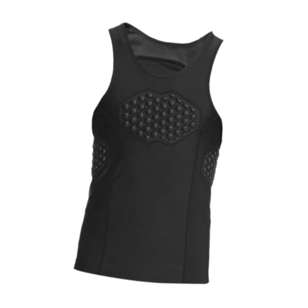 Chaleco acolchado para hombre, chaleco de compresión, protector de secado rápido, camisa protectora acolchada, para fútbol, rugby, softbol, béisbol XL