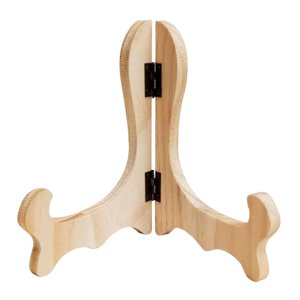 Magideal - Plato De Disco De Madera, Soporte Para Cuenco, Soporte Para Fotos, Caballete, Placa De Exhibición Para Libros, Caballete, Marcos De Fotos, Libros De C Beige