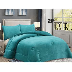 Mundo Shopping - Cobertor De Invierno Plush Liso 2 Plazas Calipso