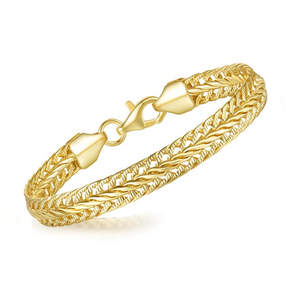 Pulsera BENOITE de cadena de oro 14K para mujer 6,5‑9 pulg.